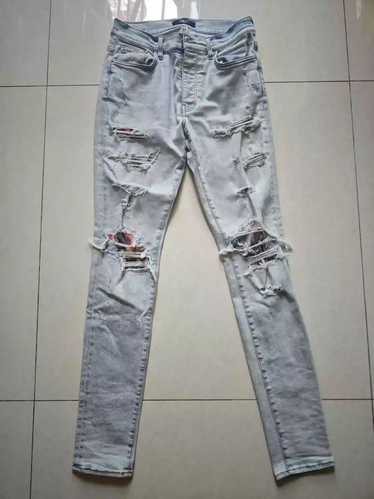 Amiri Amiri Blue MX1 Hawaiian Patch Jeans