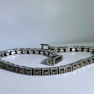 Vtg WD Sterling Bracelet Marcasites