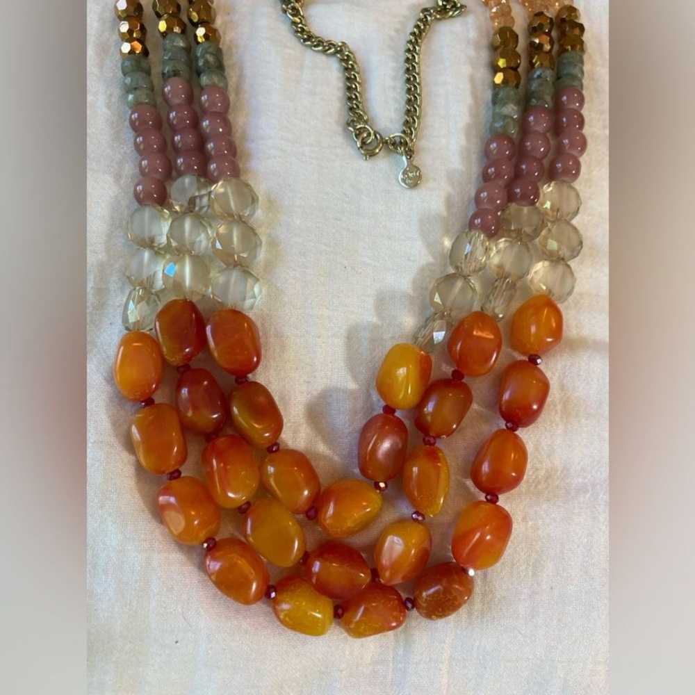 Loft Vintage Multi Strands Plastic and Glass Bead… - image 2