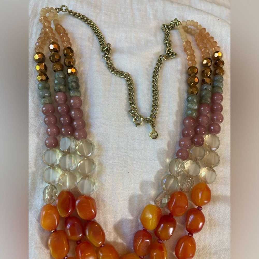 Loft Vintage Multi Strands Plastic and Glass Bead… - image 3