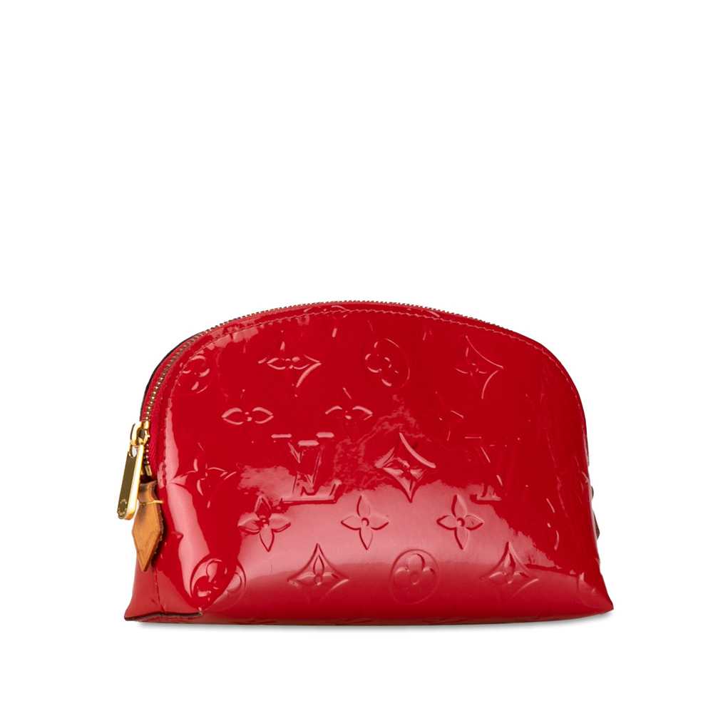 Red Louis Vuitton Monogram Vernis Cosmetic Pouch - image 2