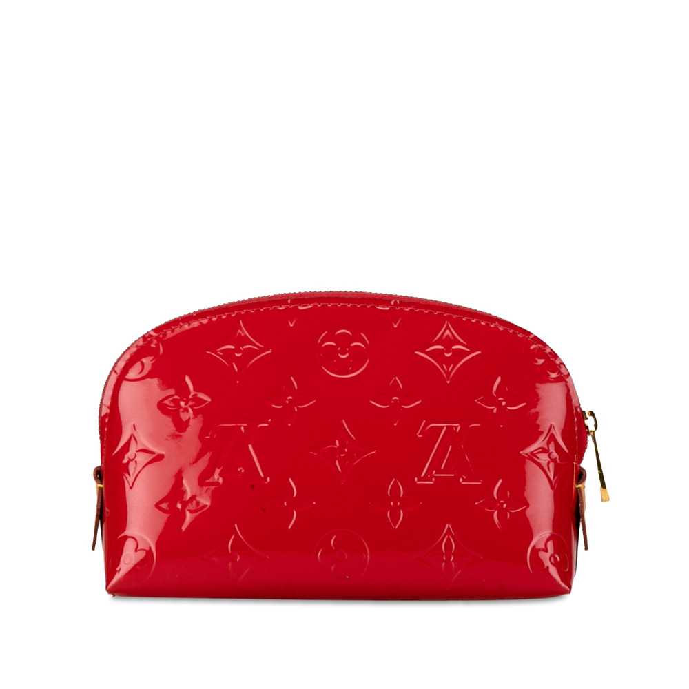 Red Louis Vuitton Monogram Vernis Cosmetic Pouch - image 3