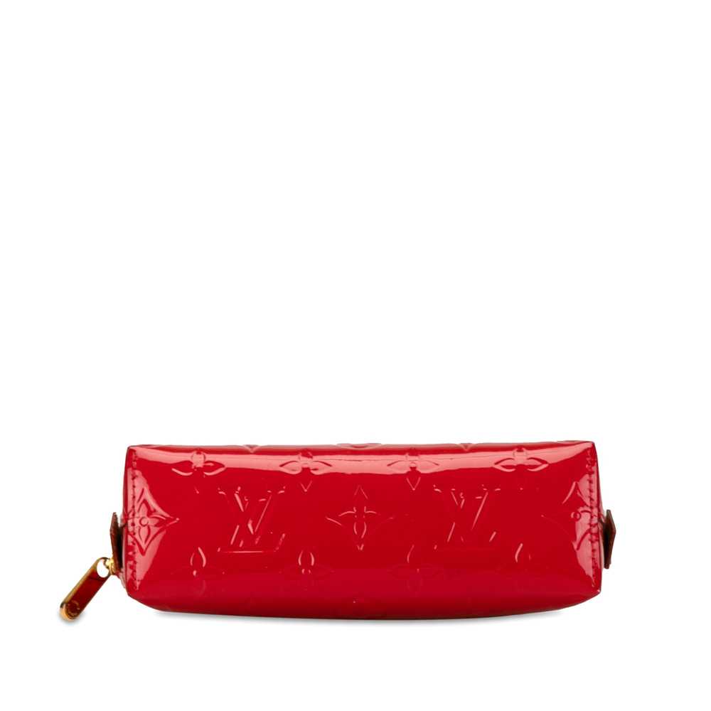 Red Louis Vuitton Monogram Vernis Cosmetic Pouch - image 4