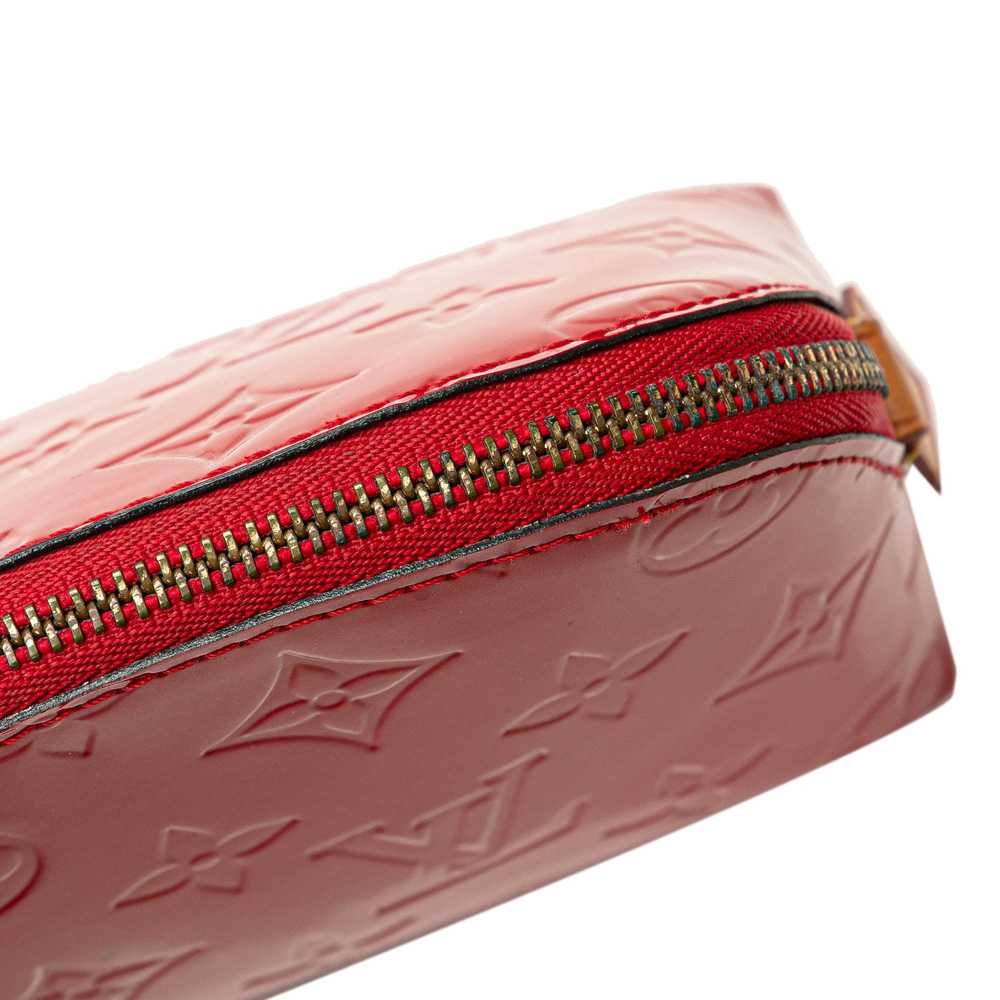 Red Louis Vuitton Monogram Vernis Cosmetic Pouch - image 9