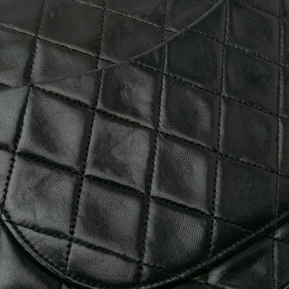 Black Chanel Medium Quilted Lambskin Double Flap … - image 10