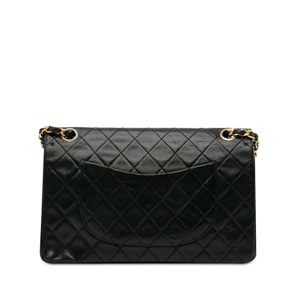 Black Chanel Medium Quilted Lambskin Double Flap … - image 3