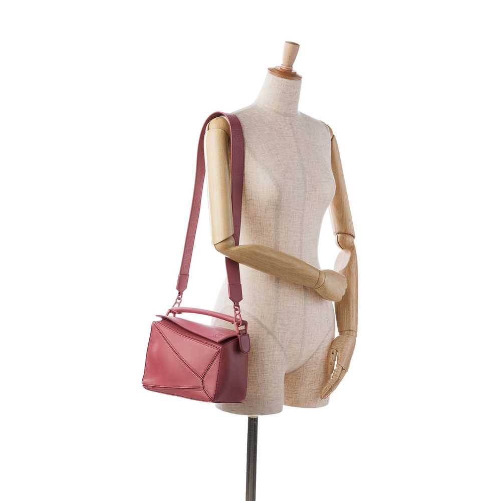 Pink LOEWE Medium Puzzle Bag Satchel - image 8