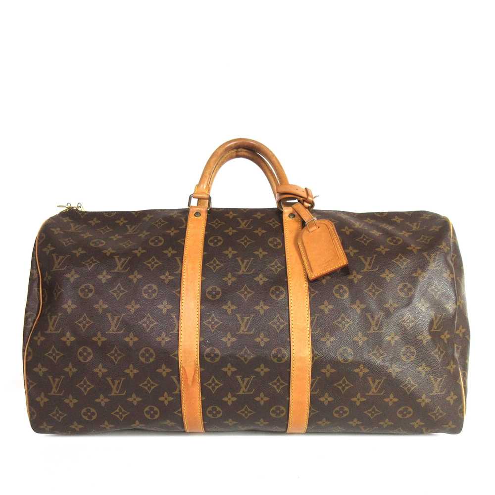 Brown Louis Vuitton Monogram Keepall Bandouliere … - image 1