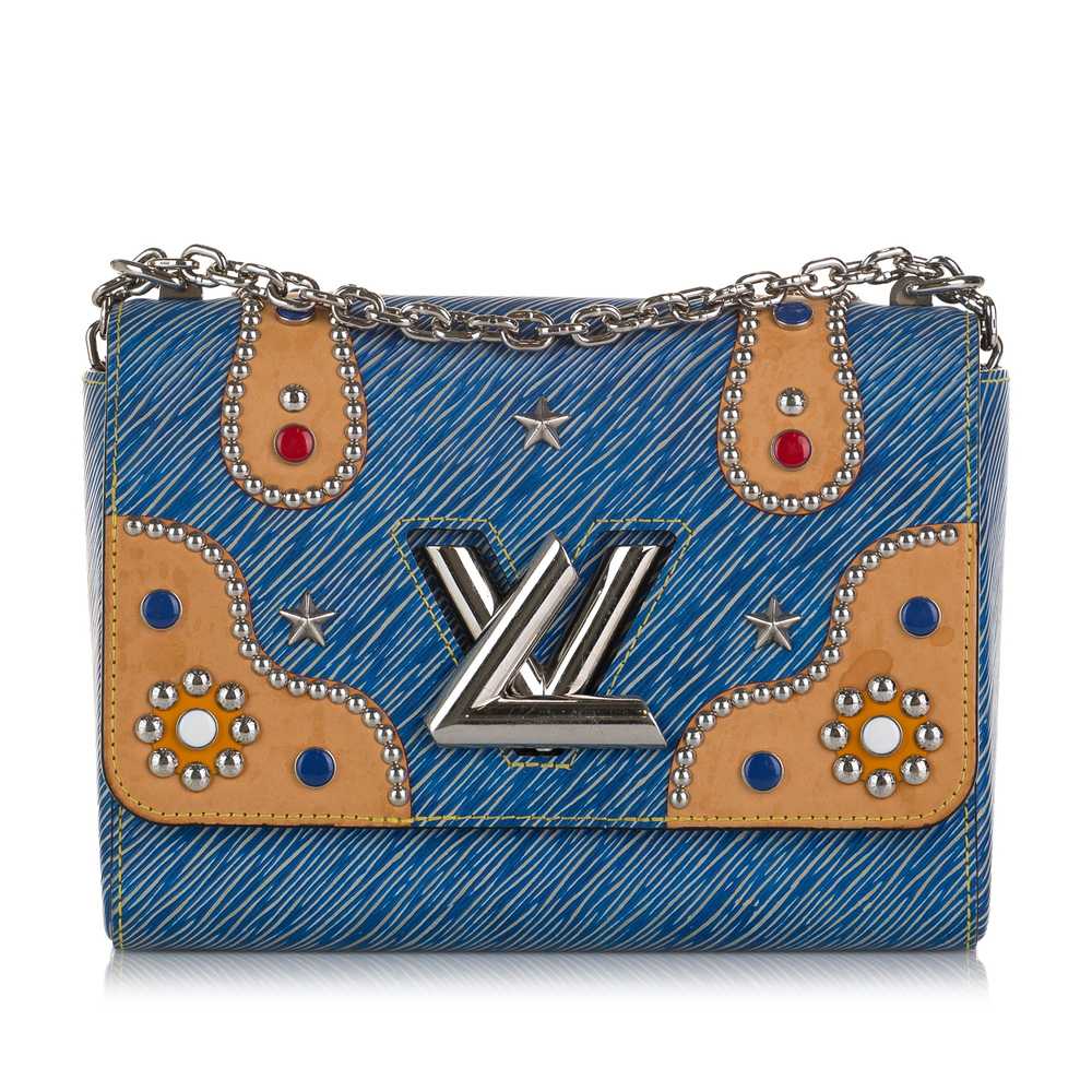 Blue Louis Vuitton Studded Epi Twist MM Crossbody… - image 1