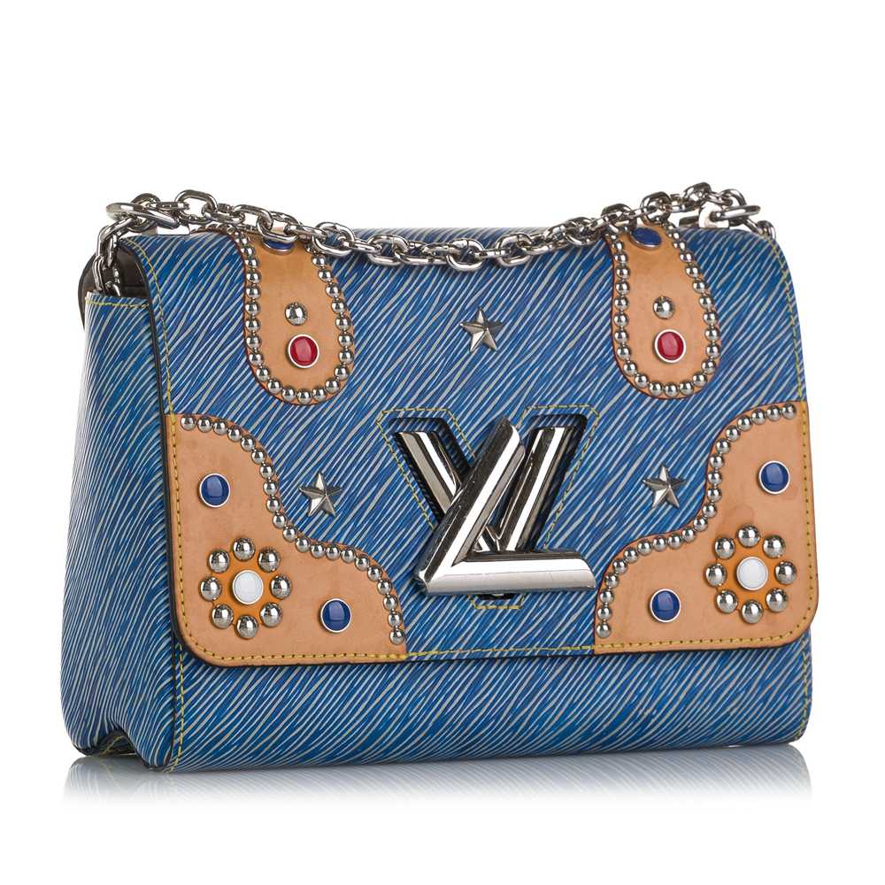 Blue Louis Vuitton Studded Epi Twist MM Crossbody… - image 2