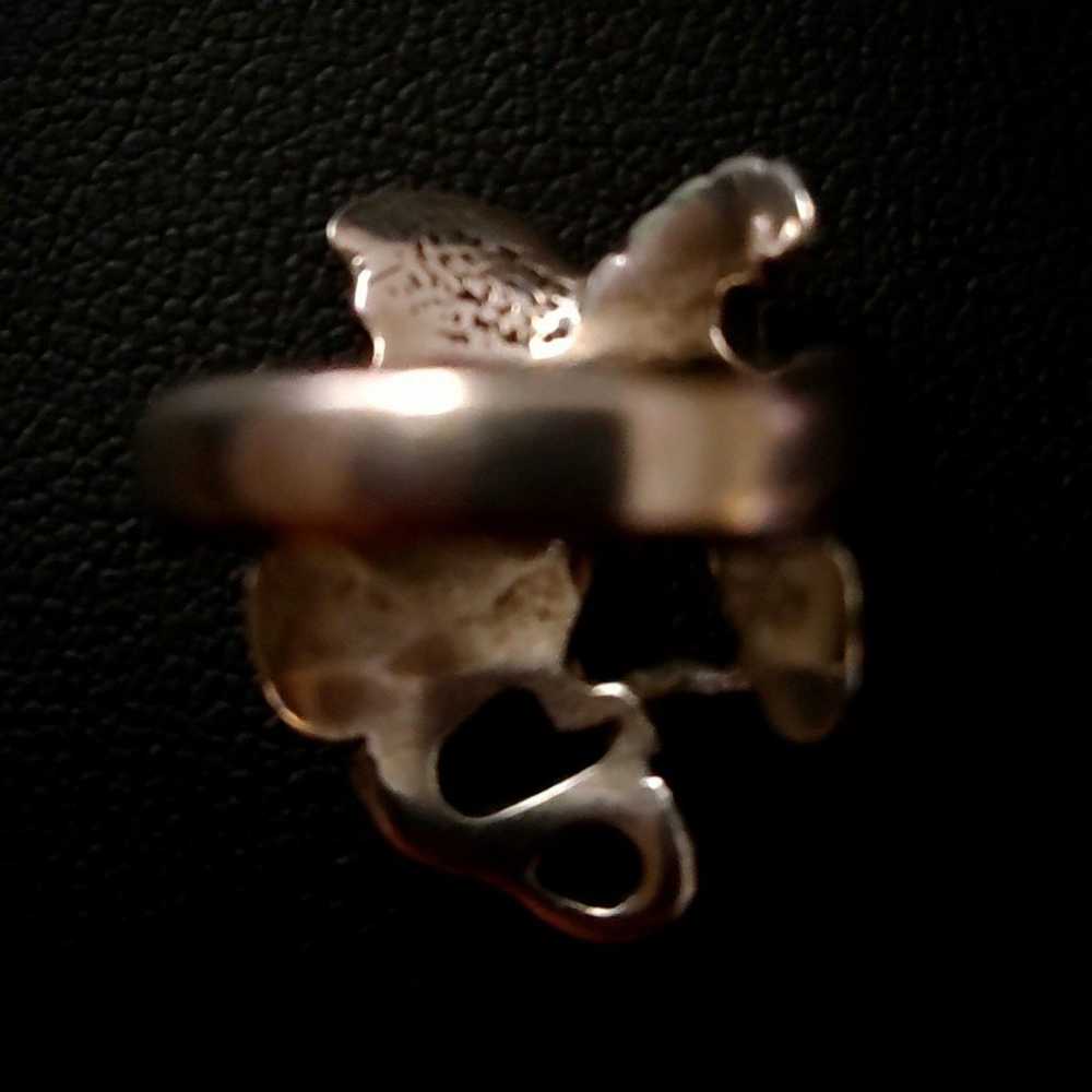 Vintage Sterling Silver Dragon Ring - image 3