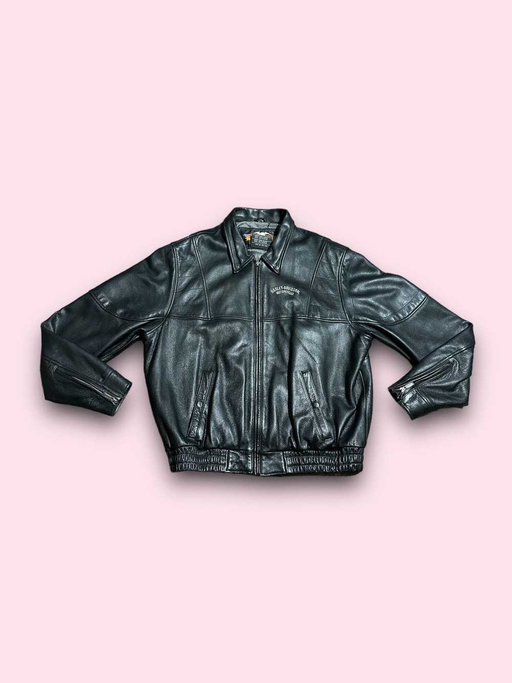 Harley Davidson × Leather Jacket × Vintage Vintag… - image 1