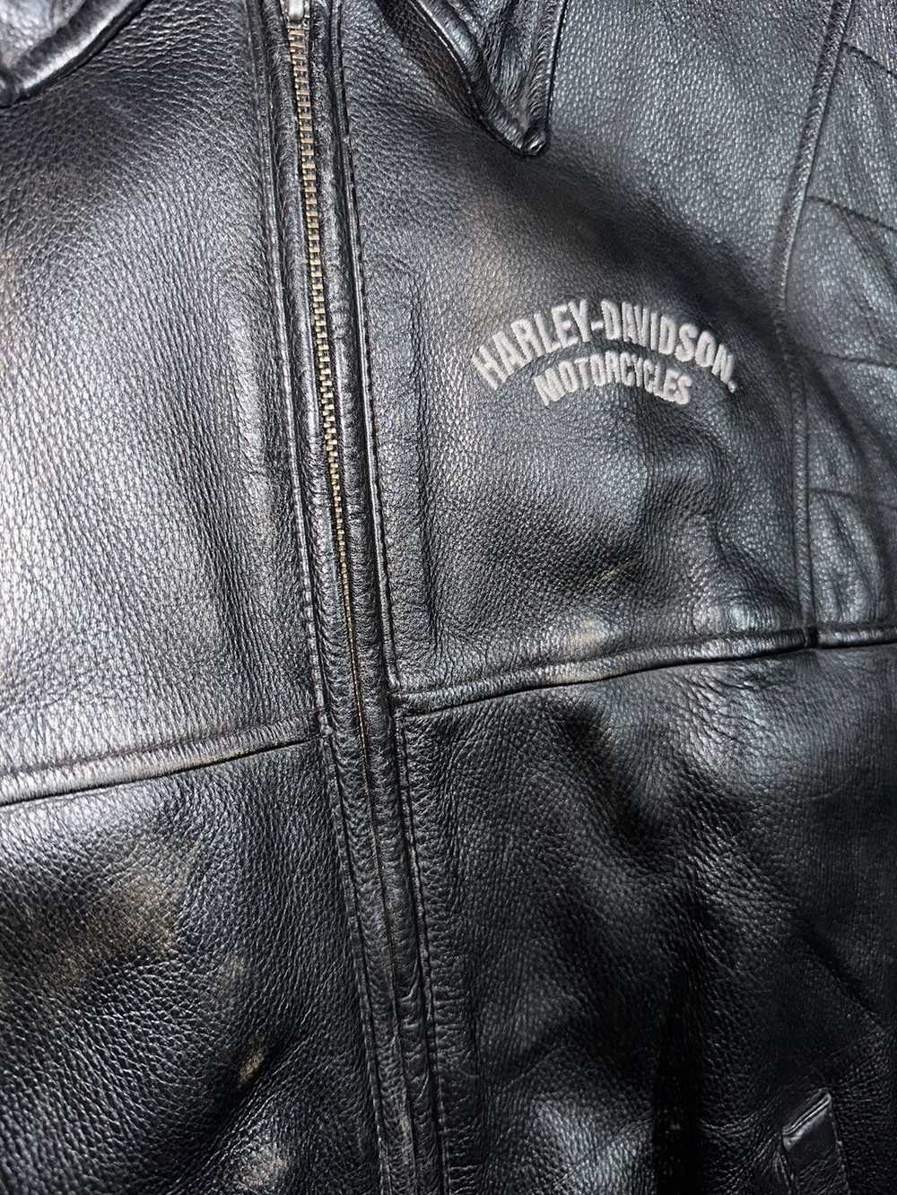 Harley Davidson × Leather Jacket × Vintage Vintag… - image 4