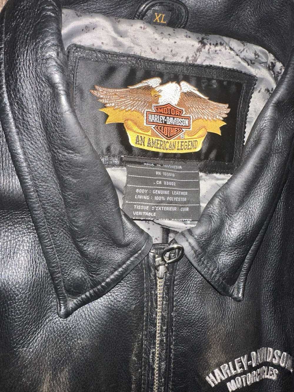 Harley Davidson × Leather Jacket × Vintage Vintag… - image 5