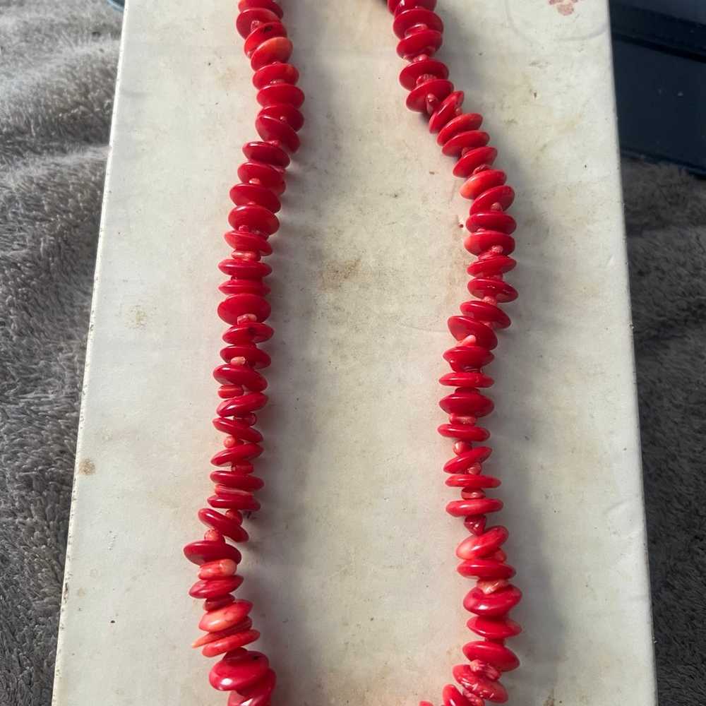 Vintage Red Coral Necklace - image 11