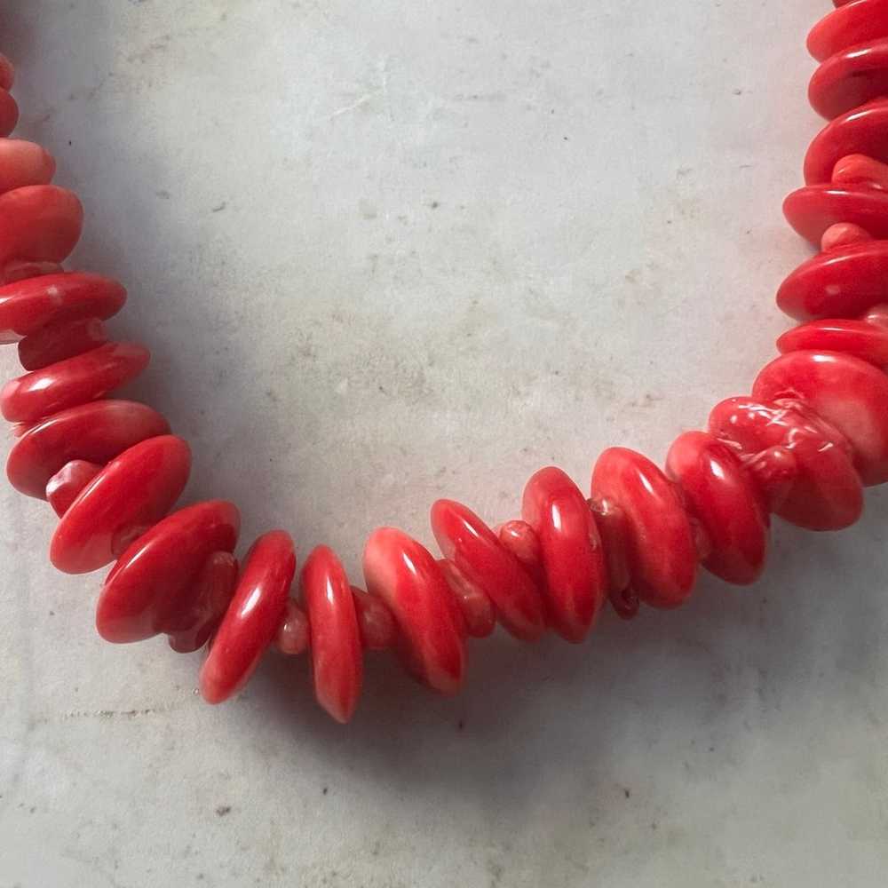 Vintage Red Coral Necklace - image 2