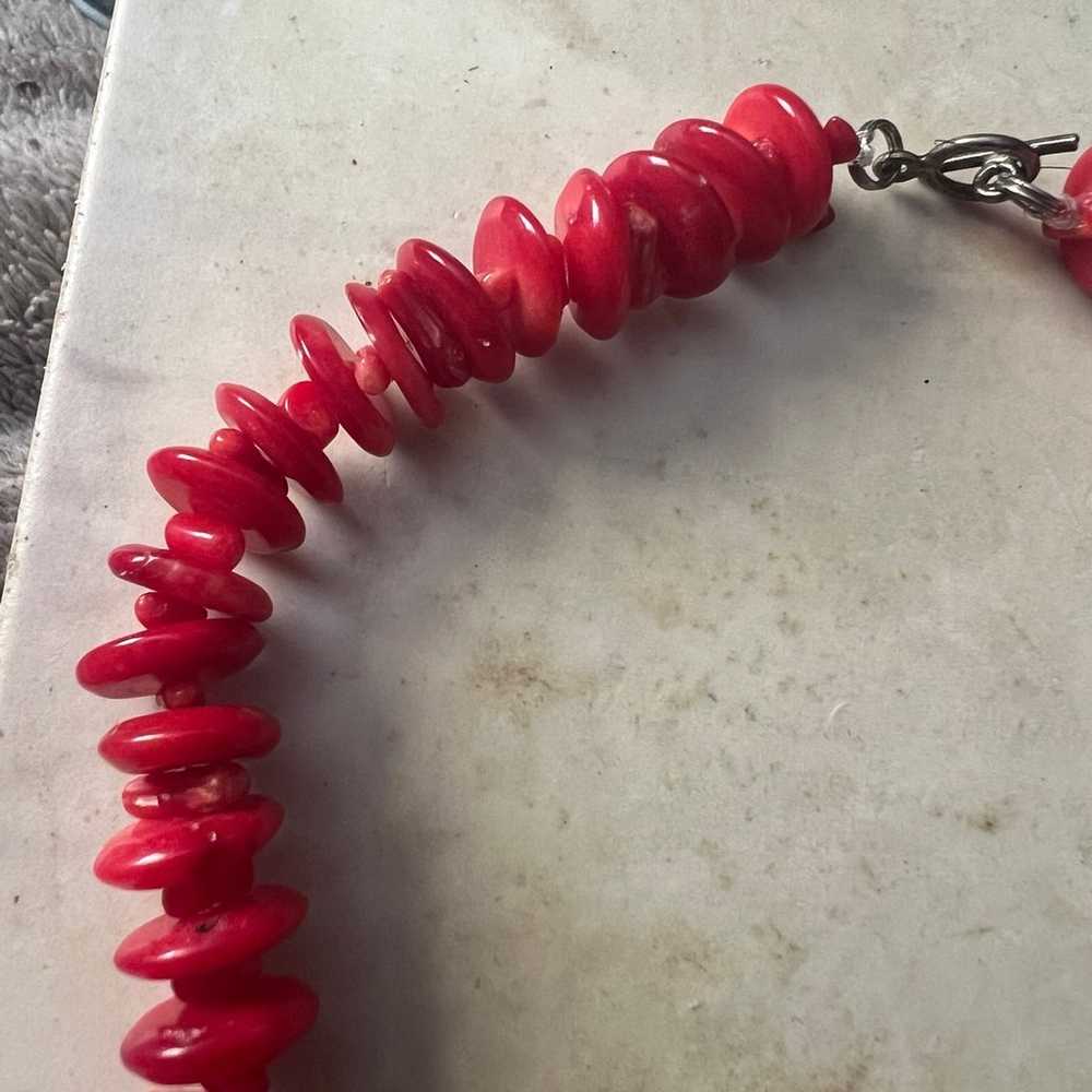 Vintage Red Coral Necklace - image 5