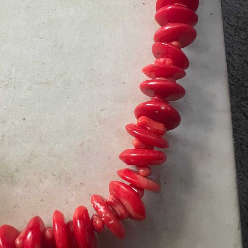 Vintage Red Coral Necklace - image 6