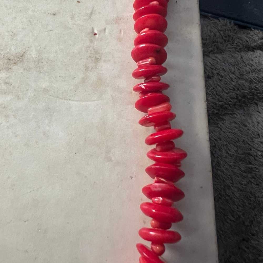 Vintage Red Coral Necklace - image 7