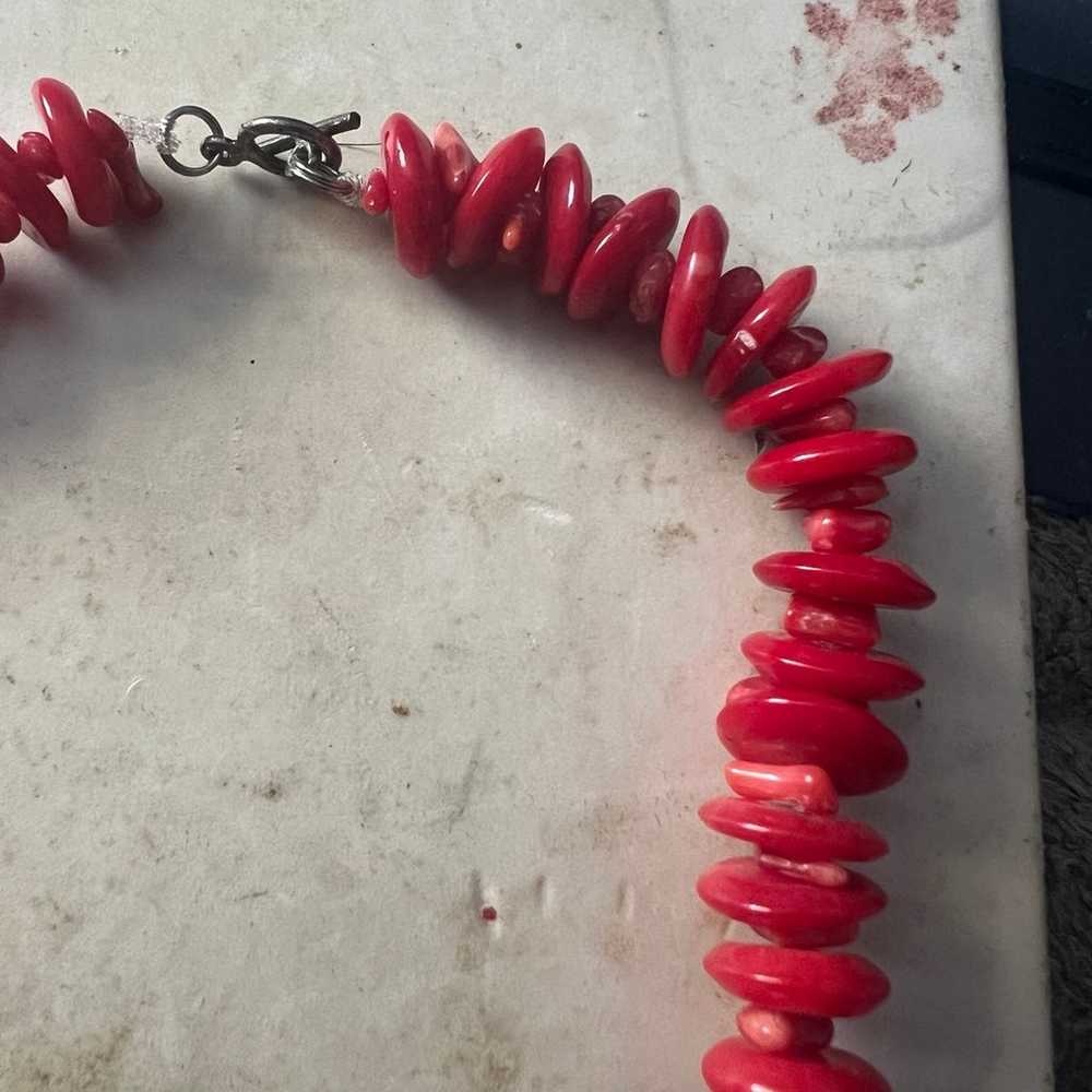 Vintage Red Coral Necklace - image 8