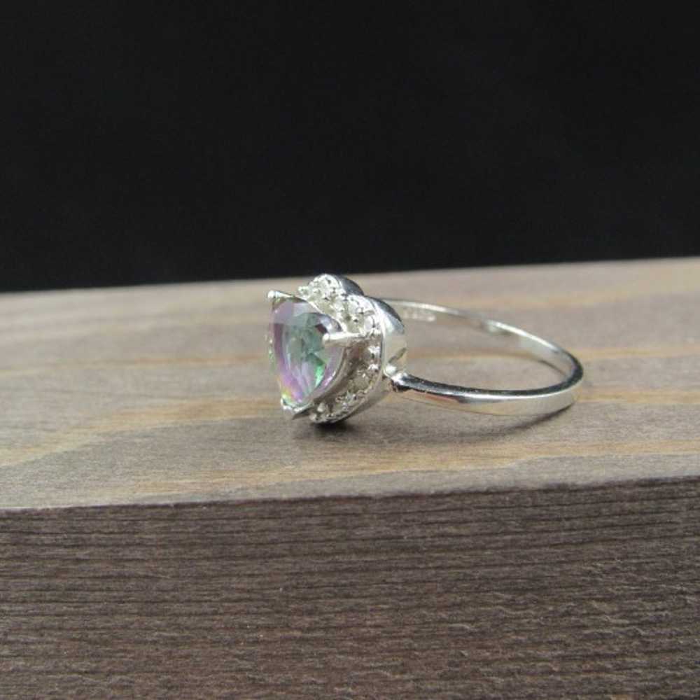 Size 6.75 Sterling Mystic Quartz Ring - image 2