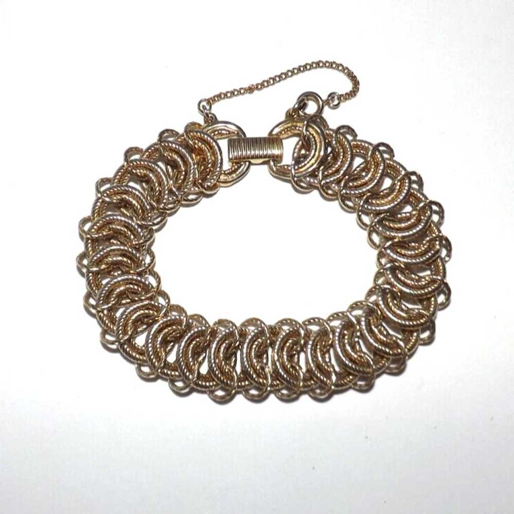 Vintage Goldette Bracelet Linked Chain Gold Tone … - image 2