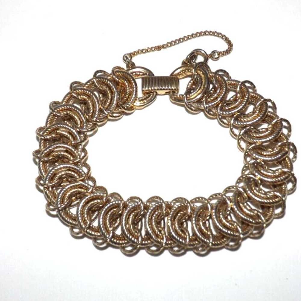 Vintage Goldette Bracelet Linked Chain Gold Tone … - image 3