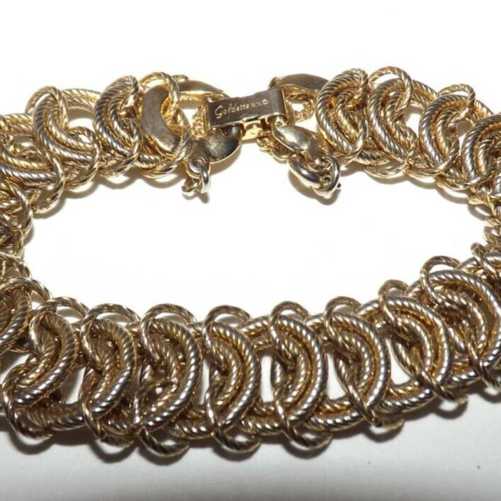 Vintage Goldette Bracelet Linked Chain Gold Tone … - image 6