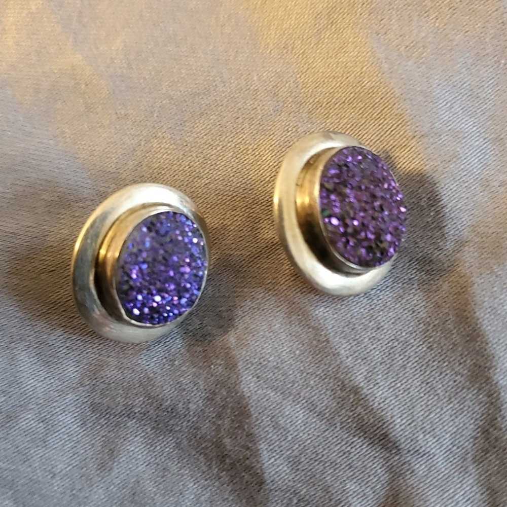 Vintage 925 Jay King DTR Mine Finds Purple Druzy … - image 1