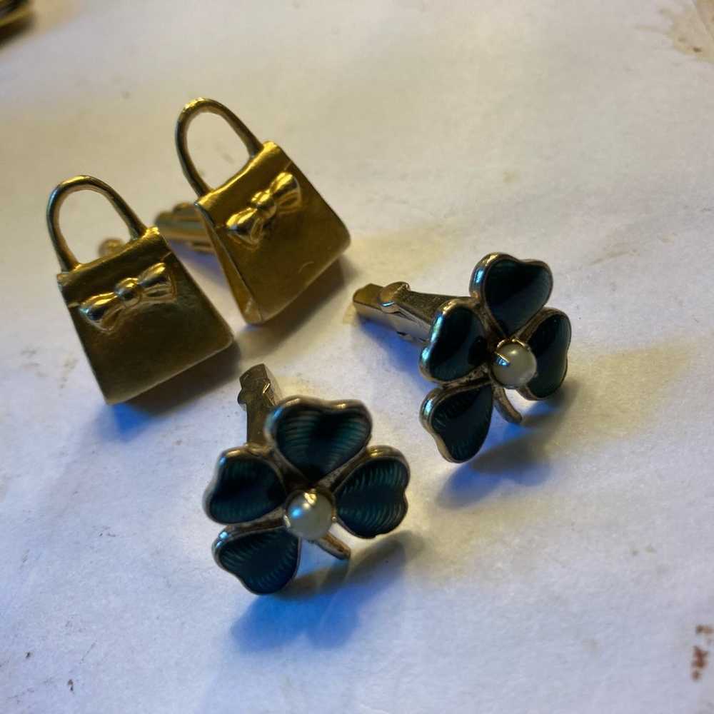 2 pairs of ladies Mid Century cufflinks - image 1