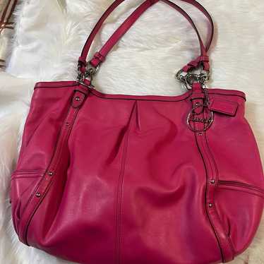 Vintage COACH Leather Rose Pink ALEXANDRA Shoulde… - image 1