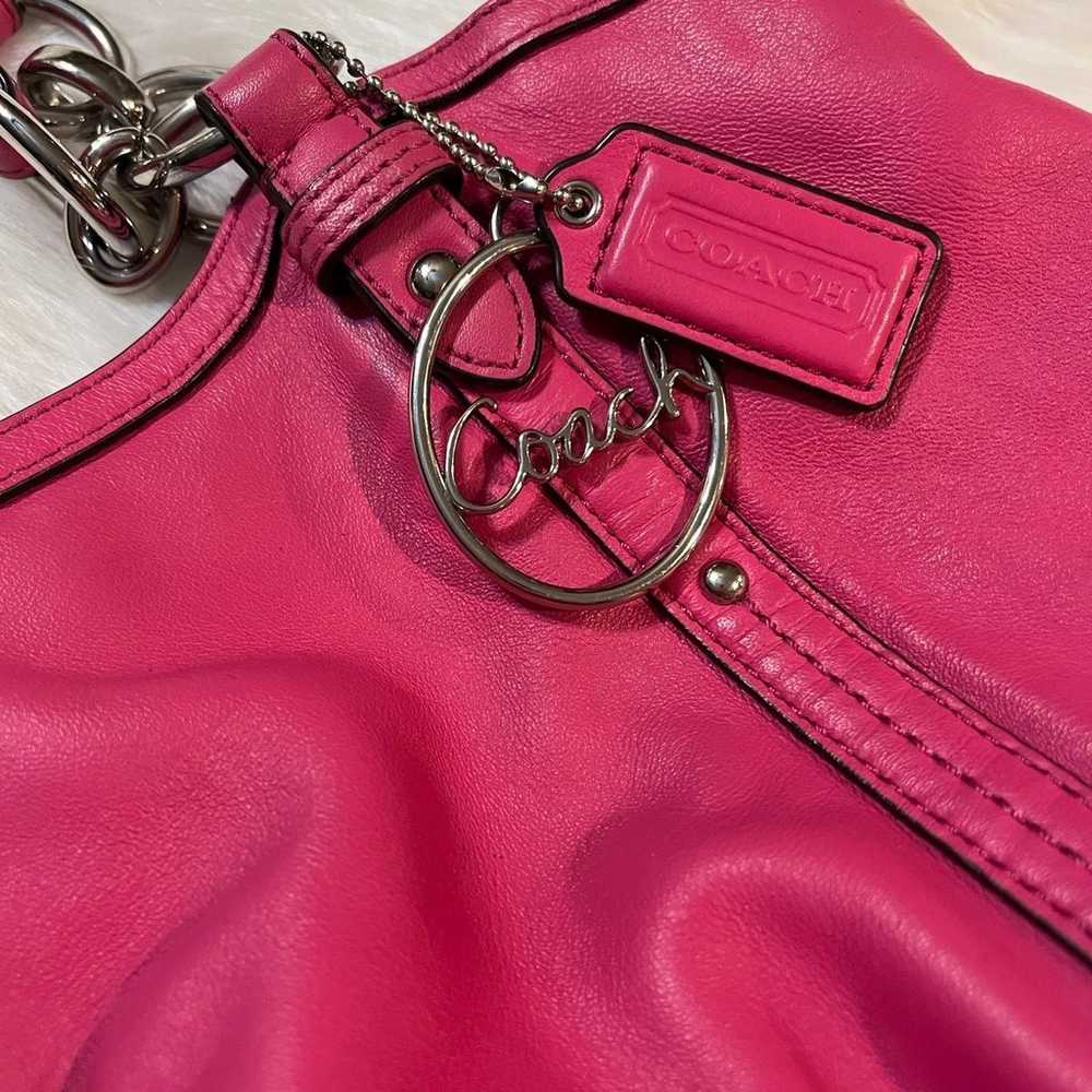 Vintage COACH Leather Rose Pink ALEXANDRA Shoulde… - image 3