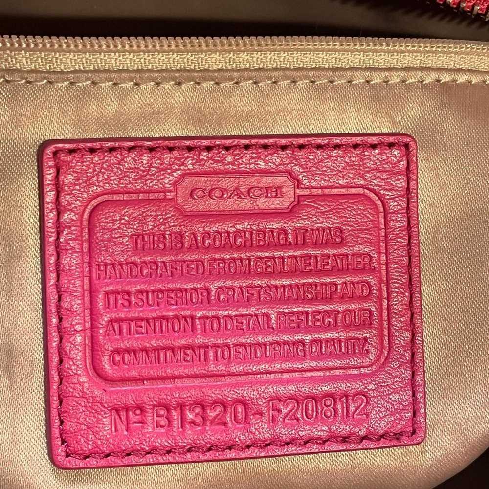 Vintage COACH Leather Rose Pink ALEXANDRA Shoulde… - image 5