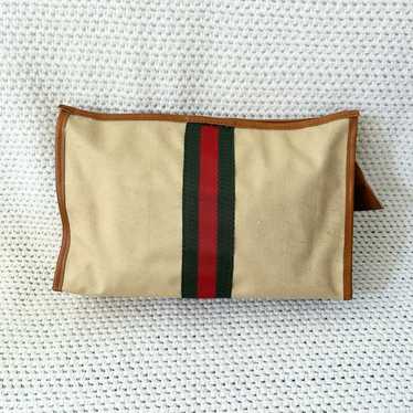 Mr. Roberts Vintage Beige Green Red Stripe Design… - image 1