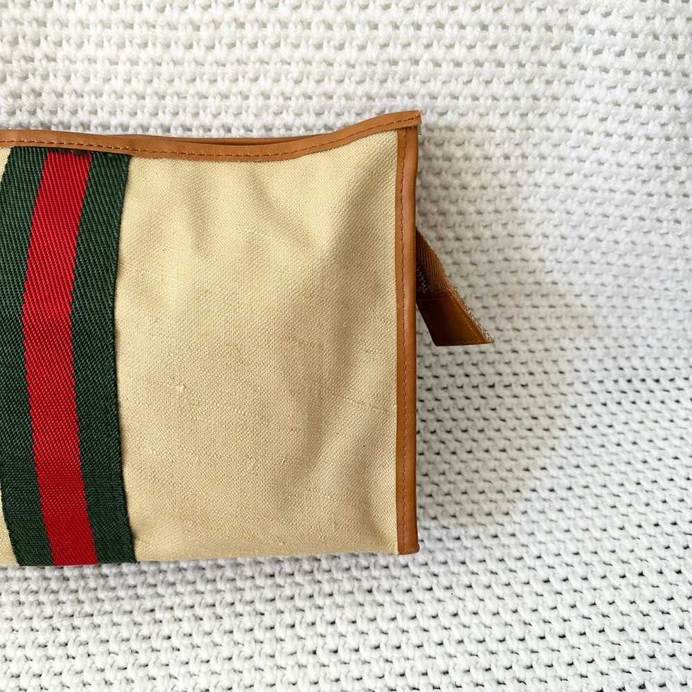 Mr. Roberts Vintage Beige Green Red Stripe Design… - image 3