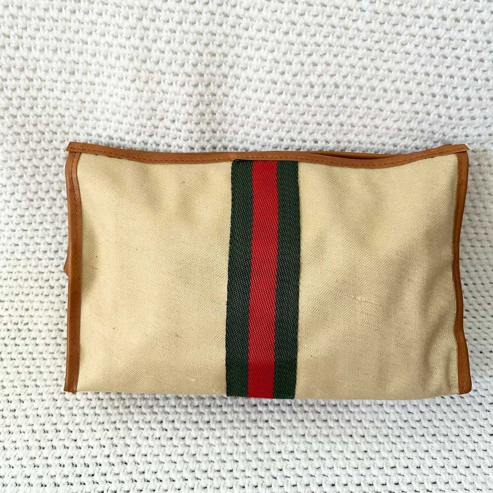 Mr. Roberts Vintage Beige Green Red Stripe Design… - image 4