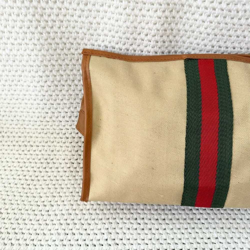 Mr. Roberts Vintage Beige Green Red Stripe Design… - image 5