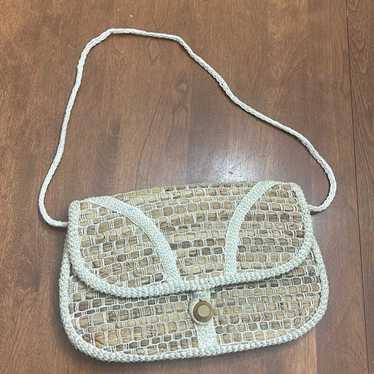 HAND MADE VINTAGE WOVEN STRAW PURSE
