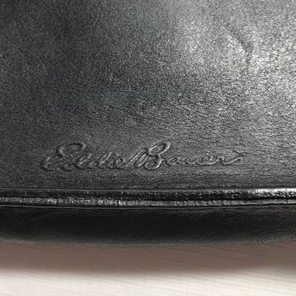 Eddie Bauer Vintage Black Leather Crossbody Conve… - image 9