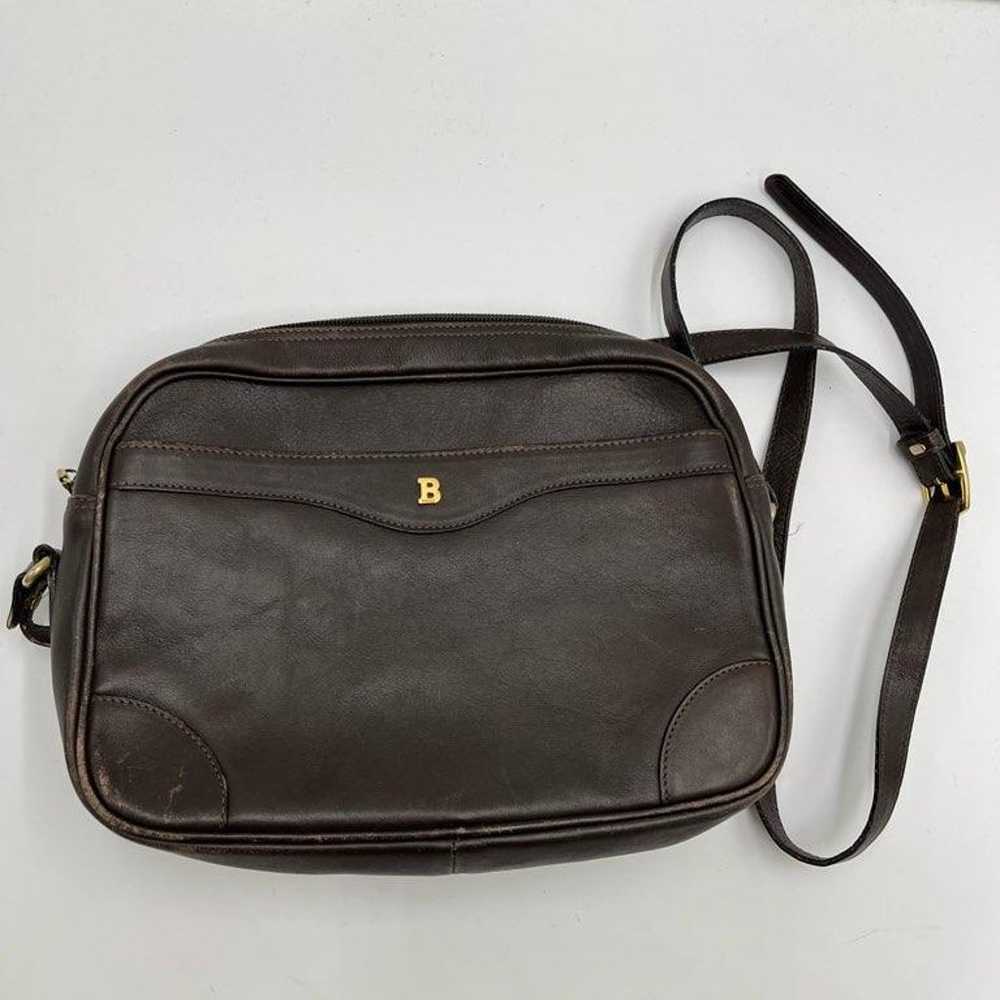 BALLY Vintage Leather Shoulder Bag with Logo - image 2