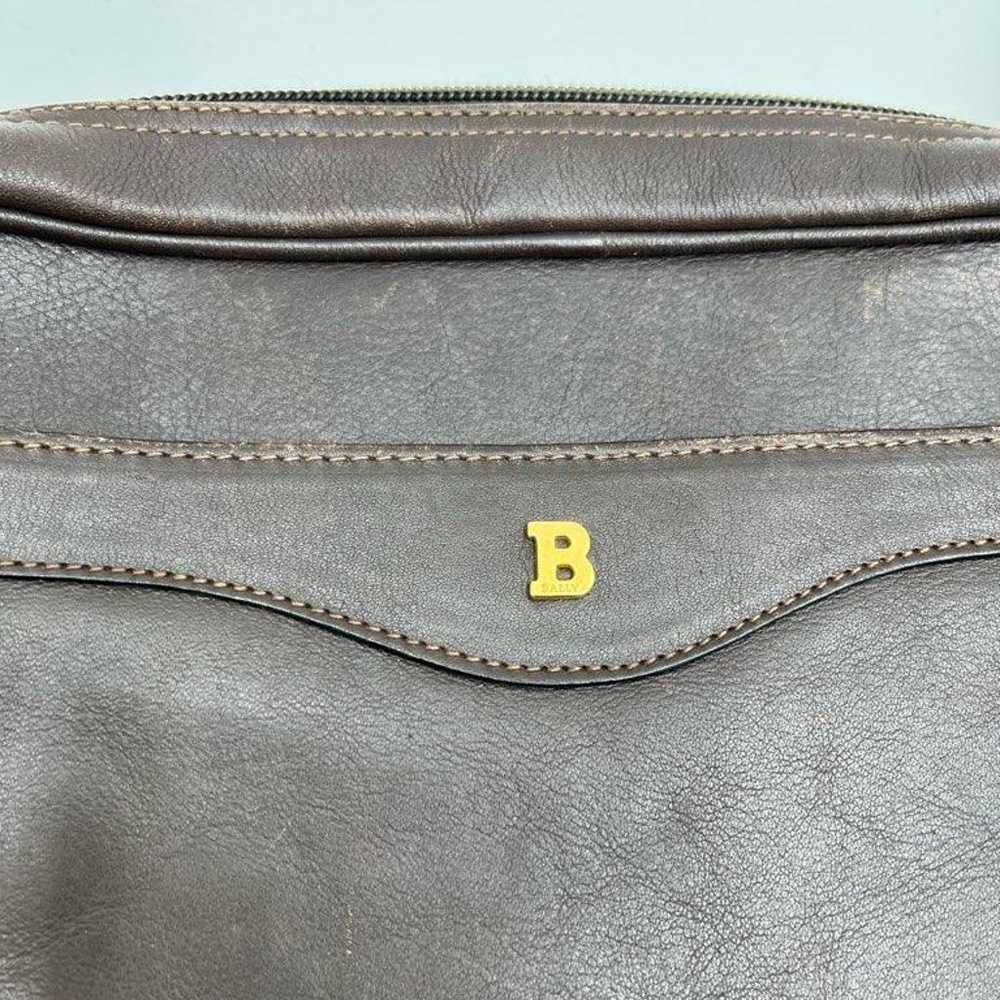 BALLY Vintage Leather Shoulder Bag with Logo - image 9