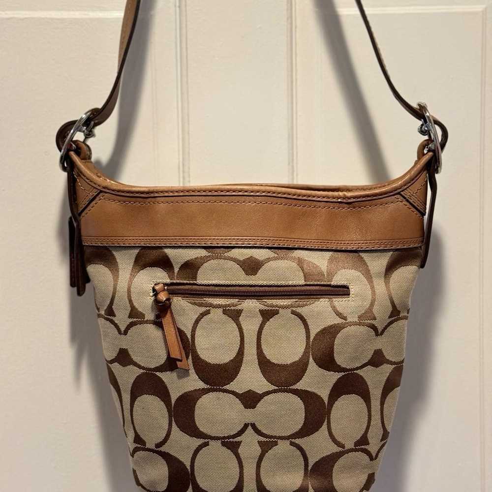 Pre-Loved COACH Signature Vintage Hobo Handbag - image 2