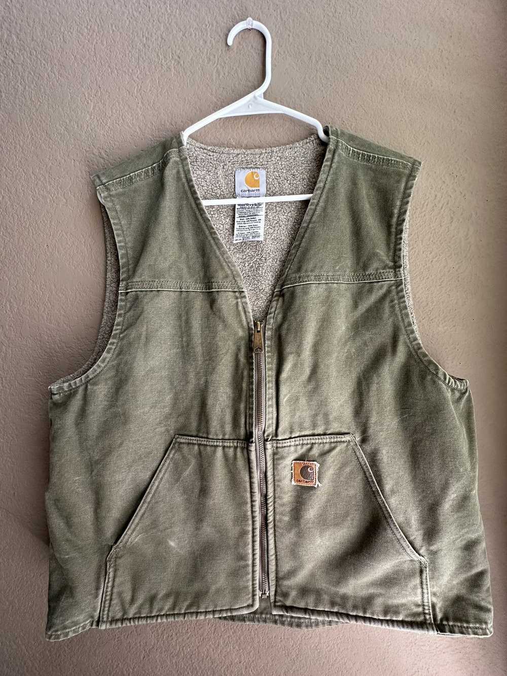 Carhartt × Vintage Vintage Carhartt Vest Fleece L… - image 1