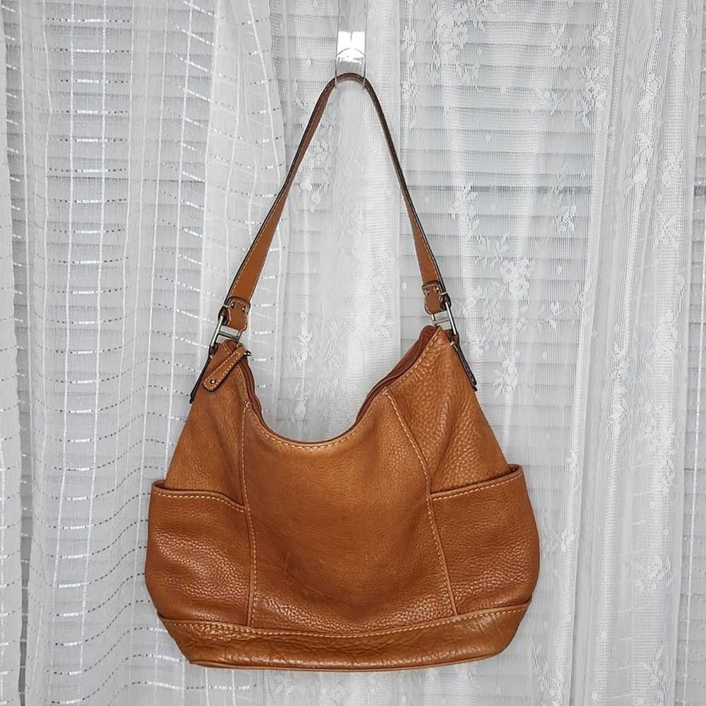 Vintage Cognac Brown Leather Vintage Fossil Leath… - image 1