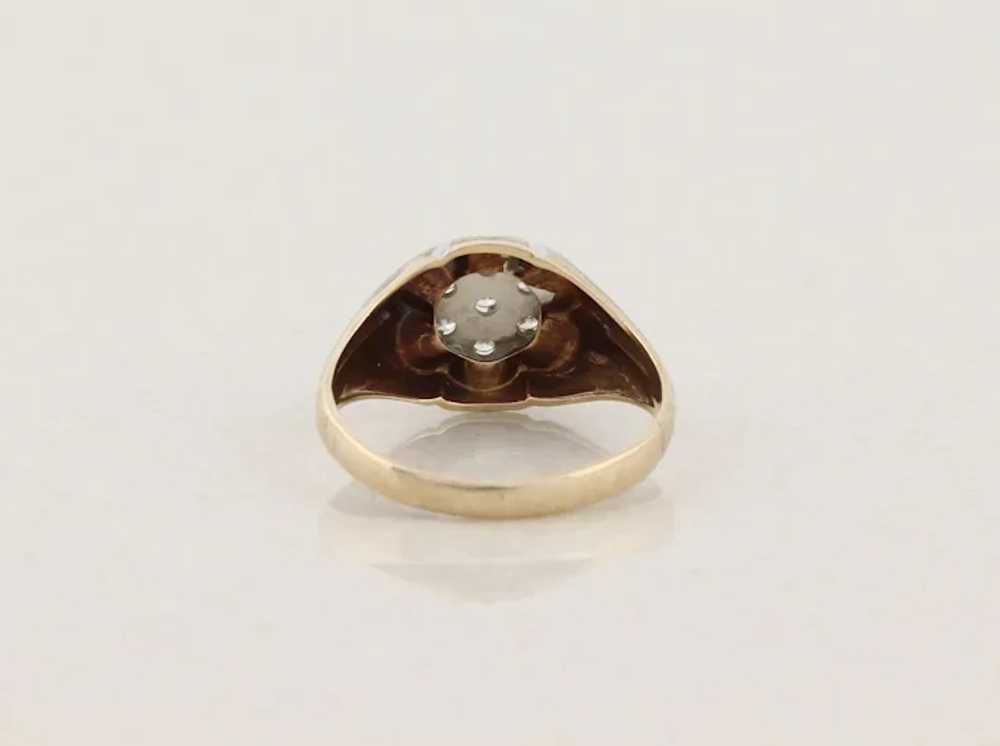 Mens 10k Yellow Gold and White Gold 1/4 carat Dia… - image 7