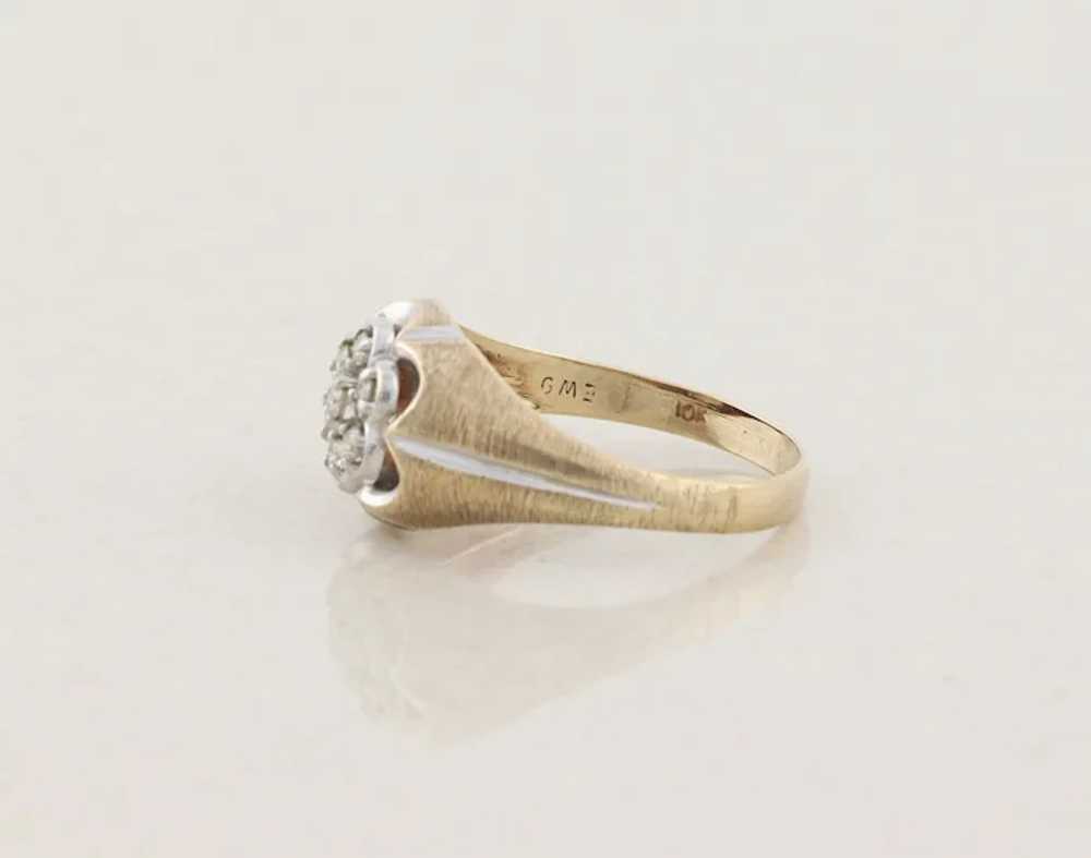 Mens 10k Yellow Gold and White Gold 1/4 carat Dia… - image 8