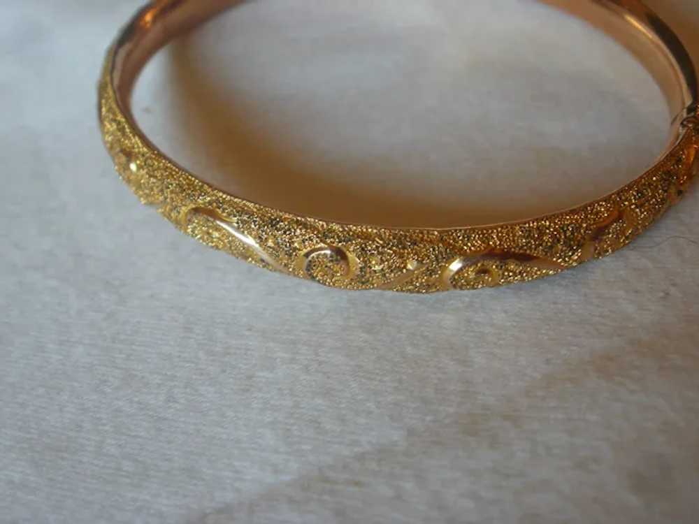 Victorian Era Gold Filled Bangle Bracelet - image 10