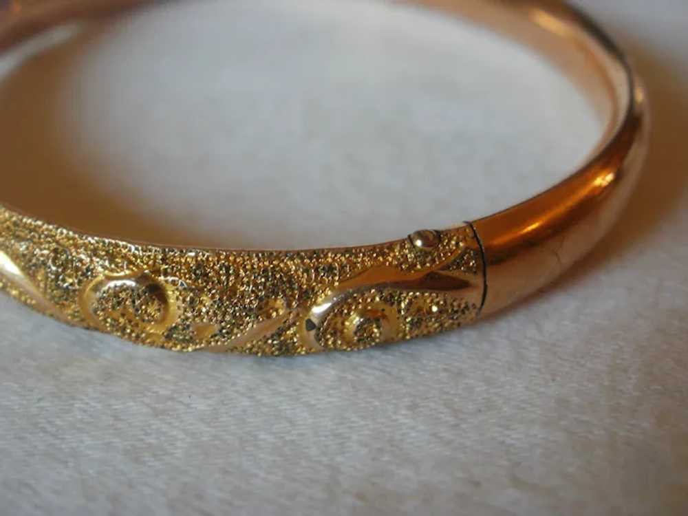 Victorian Era Gold Filled Bangle Bracelet - image 4