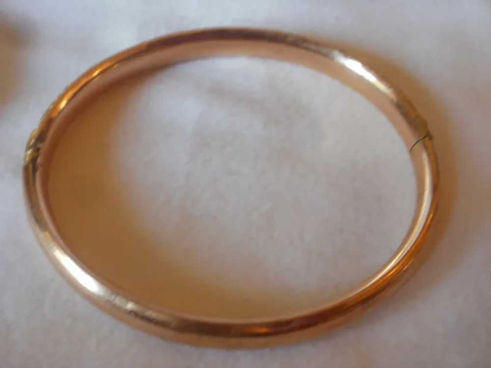 Victorian Era Gold Filled Bangle Bracelet - image 6