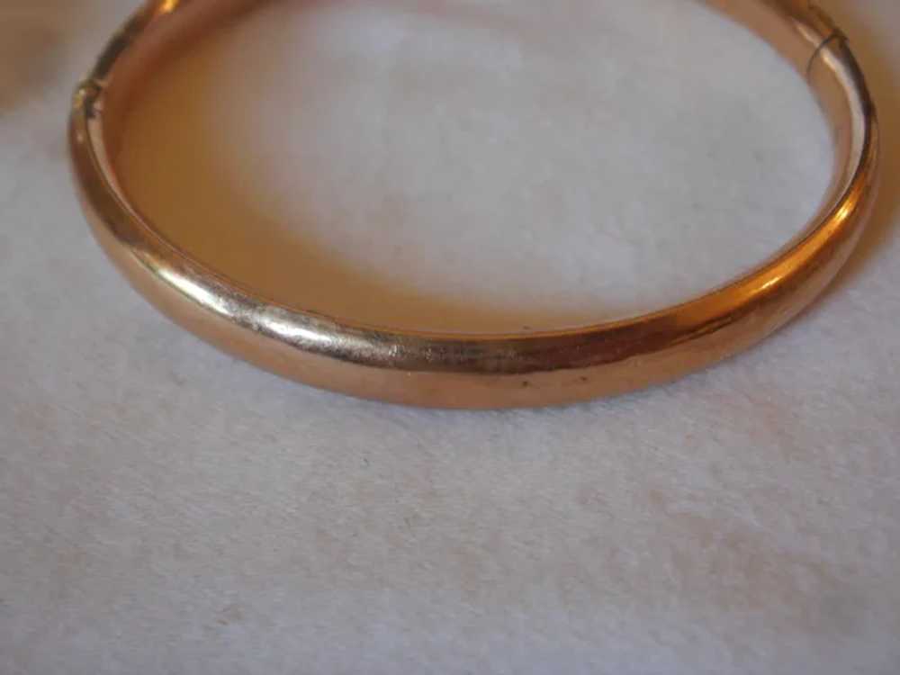 Victorian Era Gold Filled Bangle Bracelet - image 7